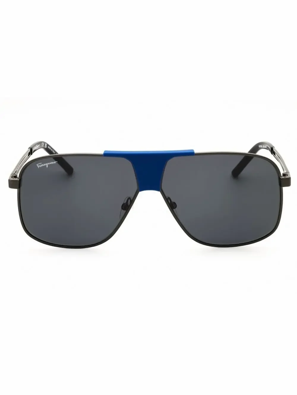 NEW! Salvatore Ferragamo SF292S 029 Black Frame Sunglasses Blue Bridge Authentic